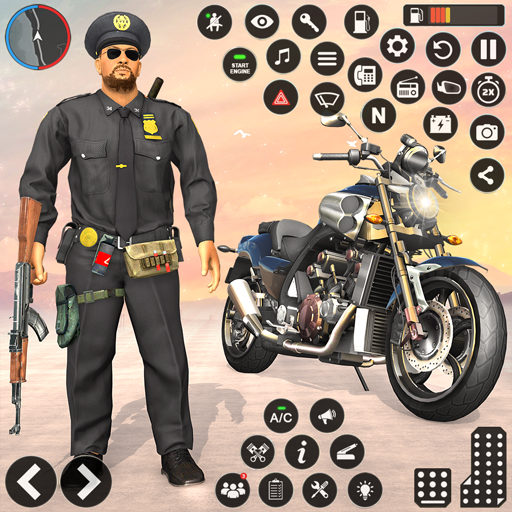 US Cop Duty Police Bike Chase