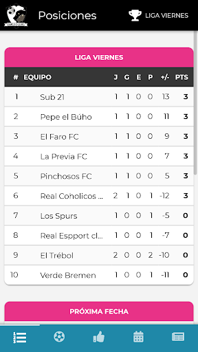 Android application TORNEO LOS LEONES screenshort