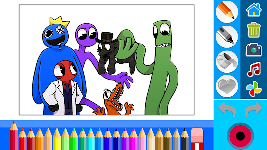 Purple Rainbow Friend coloring APK for Android Download