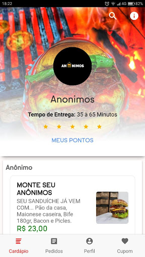 Android application Anônimos Hamburgueria Artesana screenshort