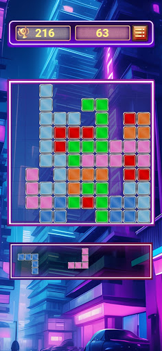 Block Puzzle - Neon Lights Screen 2