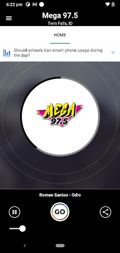 Android application Mega 97.5 screenshort