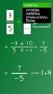Calculadora de Frações Solver
