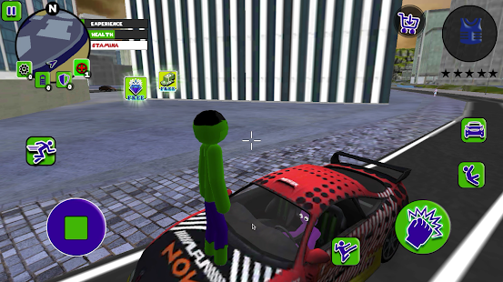 Incredible Green Monster Stickman Rope Hero 1.0 APK screenshots 4