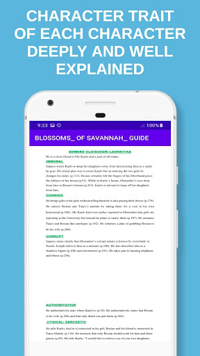 Blossoms Of The Savannah Guide Screen 2