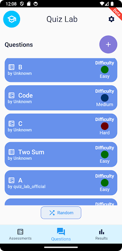 Android application Quiz Lab screenshort