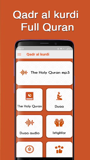 Android application Qadr Al Kurdi Quran Offline screenshort