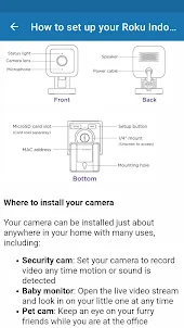 Guide for Roku Indoor Camera