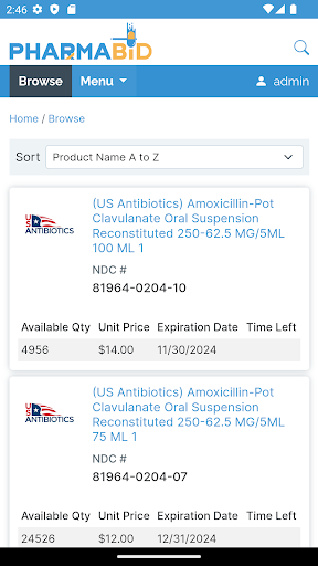 Pharmabid Screen 2