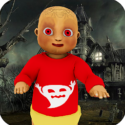 Imagen de ícono de bebé aterrador juego 3d aterra