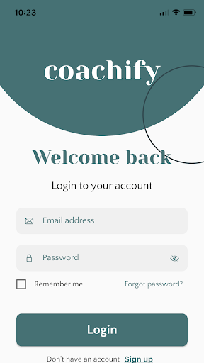 Android application Coachify screenshort