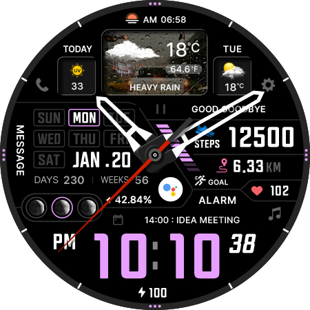 SamWatch AD Neon Weather