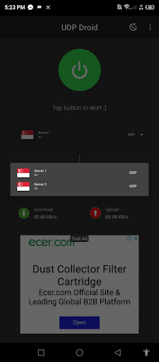 Android application UDP Droid screenshort