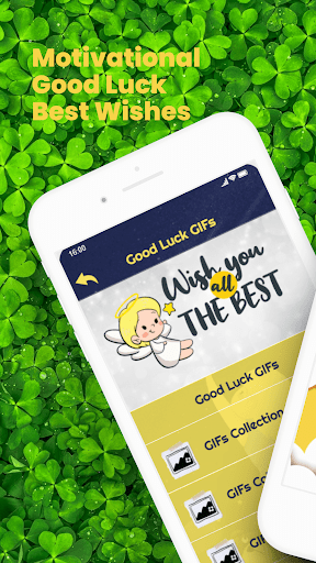 Android application Good Luck Best Wishes Card GIF screenshort