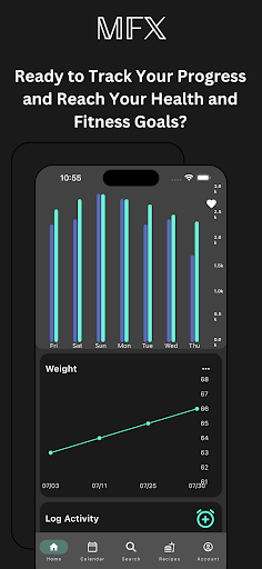Android application MetaFitX screenshort