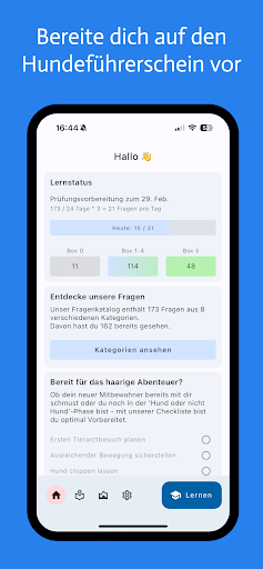 Android application Hundeführerschein Lernapp screenshort