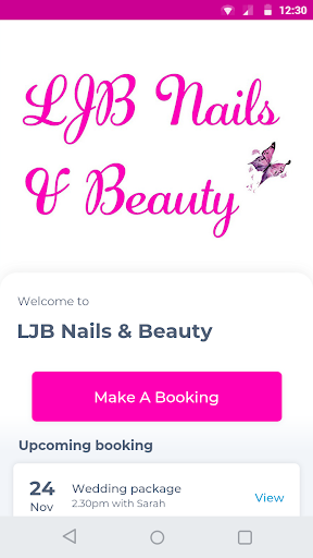 Android application LJB Nails & Beauty screenshort
