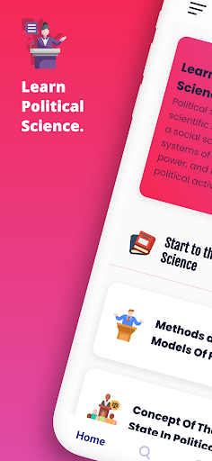 Android application Learn Political Science screenshort
