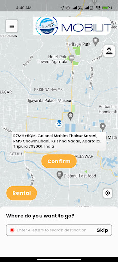 Android application NGo - Instant cabs & rentals screenshort