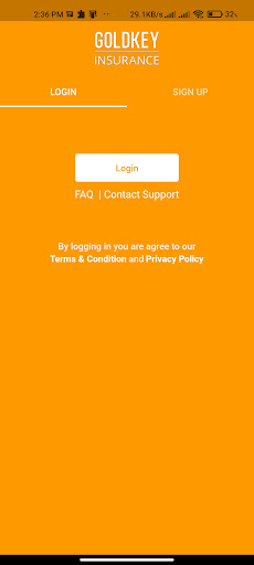 Android application MyGoldKey screenshort