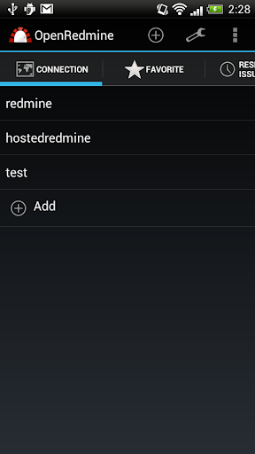 Android application OpenRedmine screenshort