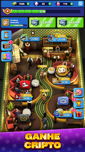Bitcoin Club: Crypto Empire Captura de Tela do Jogo Android 3