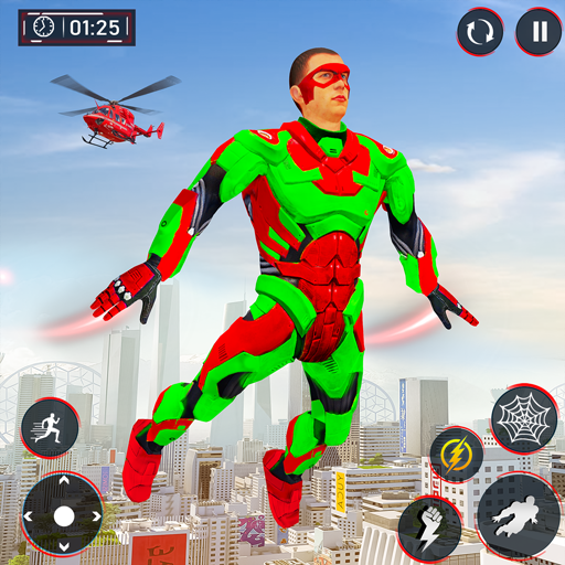 Flying Superhero Spider Games