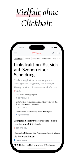 Android application Wising - Qualitätsnachrichten screenshort