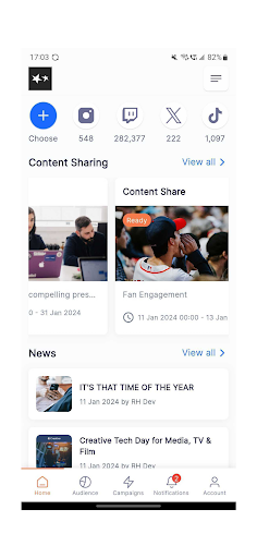 Android application Sportskred screenshort