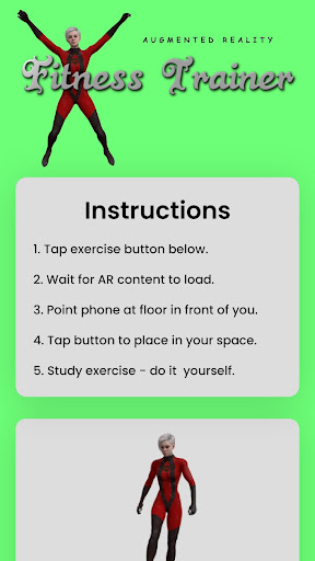 Android application AR Fitness Trainer screenshort
