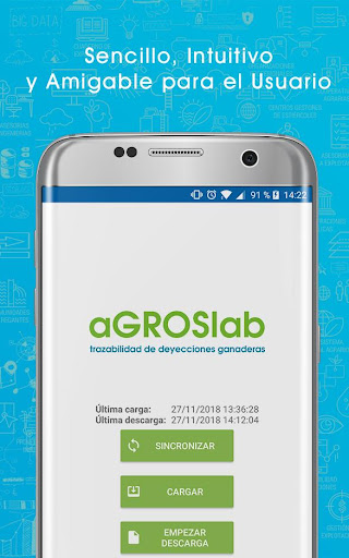 Android application aGROSlab TDG – Trazabilidad De screenshort