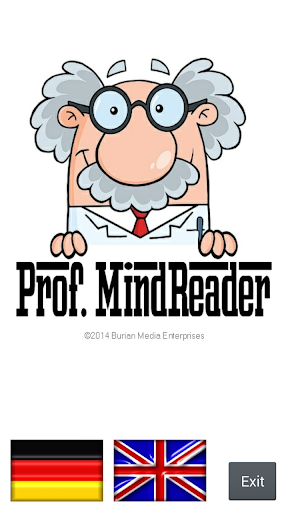 Android application Professor MindReader screenshort