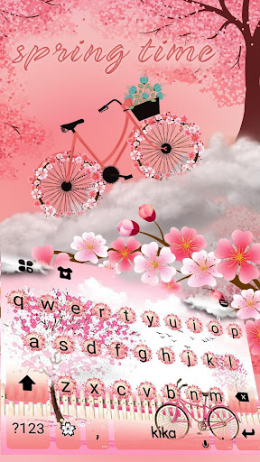 Android application Pink Spring Keyboard Theme screenshort