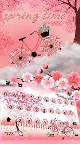 Pink Spring Keyboard Theme  screenshots 1