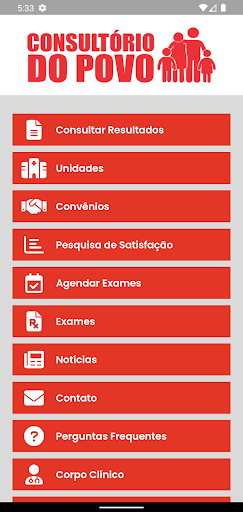 Android application Consultório do Povo screenshort