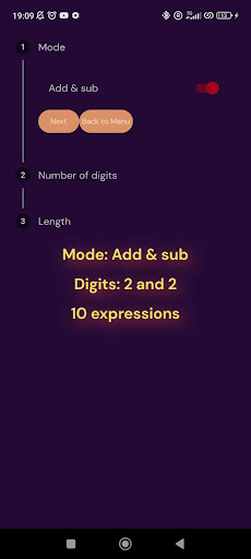 Android application MathWarmer screenshort
