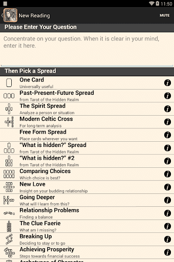 Screenshot of Tarot of the Hidden Realm