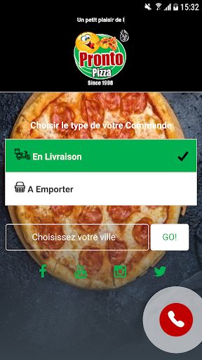 Android application Pronto Pizza vitry screenshort