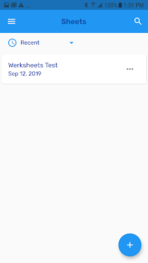 WerkSheets: Data Management Screen 2