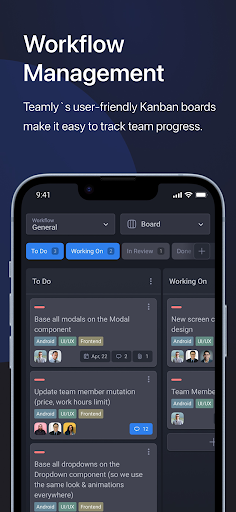 Android application Teamly screenshort