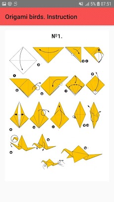 Origami birds. Schemes, instruのおすすめ画像2