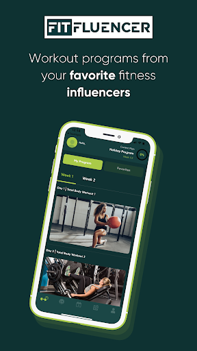 Android application FitFluencer screenshort