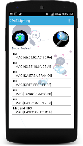 Android application PoE Lighting screenshort