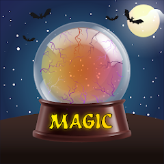 Esfera mágica para previsões. bola de cristal mágica. elemento para um jogo  de computador.