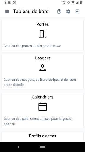 Android application iwadmin screenshort