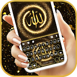 Gold Glitter Allah Keyboard Theme icon