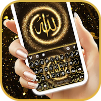 Тема для клавиатуры Gold Glitter Allah