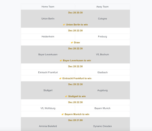 Fixed Matches Correct Score Screen 2
