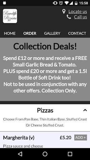 Rawcliffe Pizzaria Screen 2