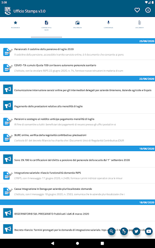 Ufficio Stampa INPS per Tablet Screen 2